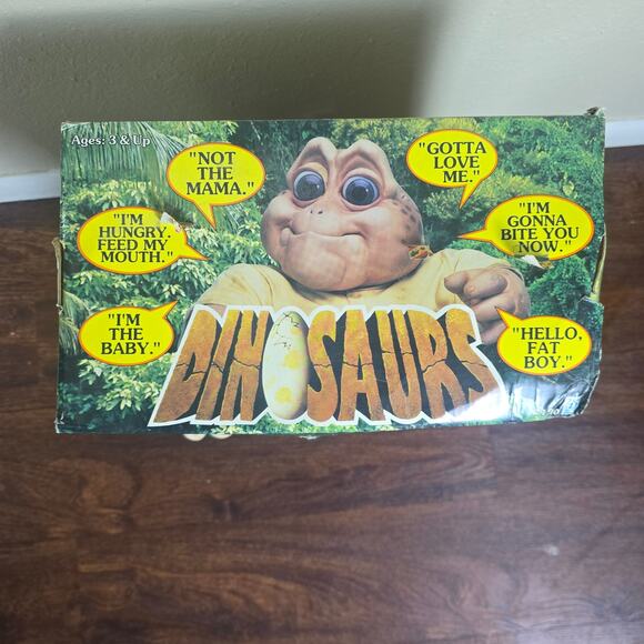 Vintage 1991 Hasbro Dinosaurs Talking Baby Sinclair Plush Toy In Box RARE WORKS - Picture 4 of 9